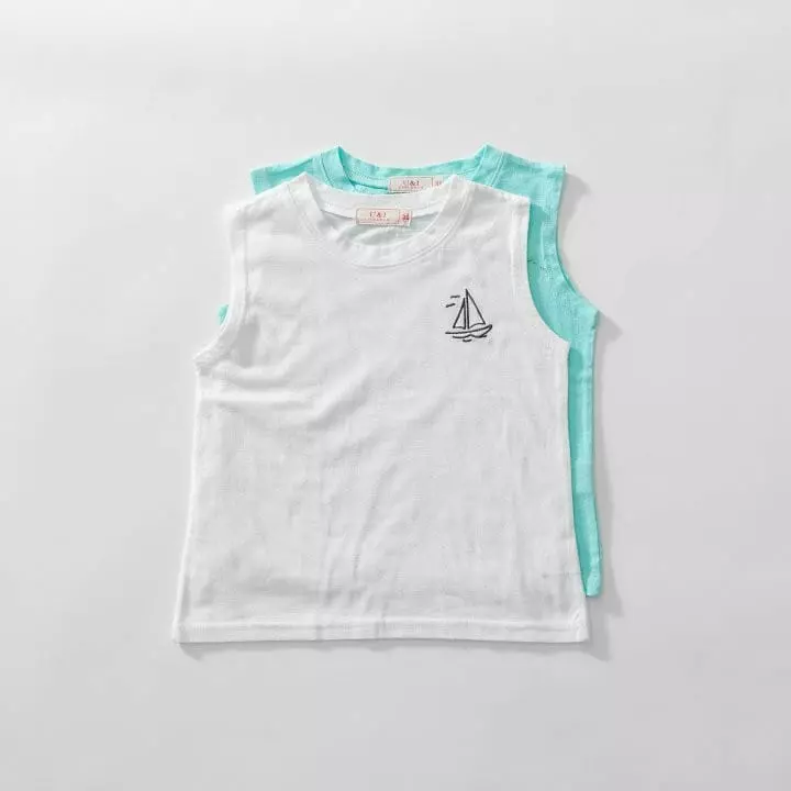 U & I - Korean Children Fashion - #todddlerfashion - Summer Embrodiery Sleeveless - 3