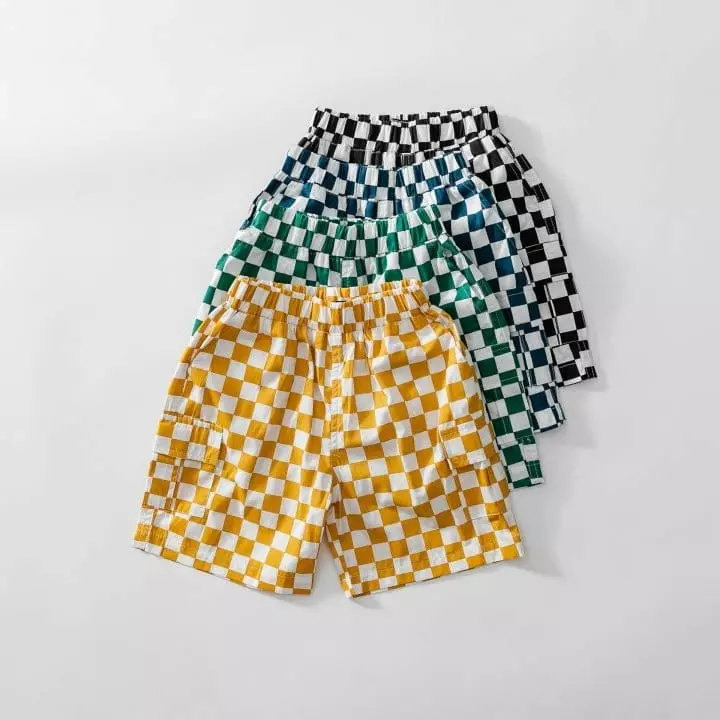 U & I - Korean Children Fashion - #toddlerclothing - Check Pocket Shorts - 6