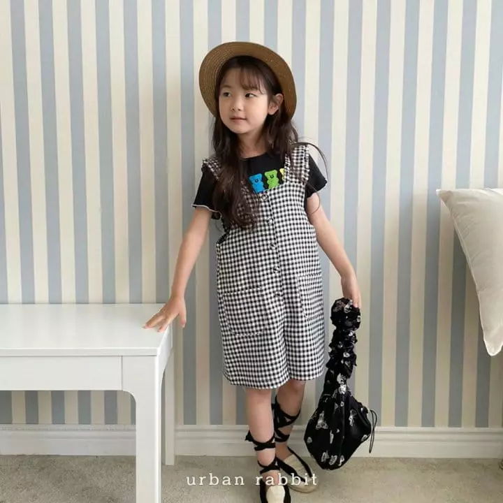 Urban Rabbit - Korean Children Fashion - #Kfashion4kids - Frill Check Jumpsuit - 3