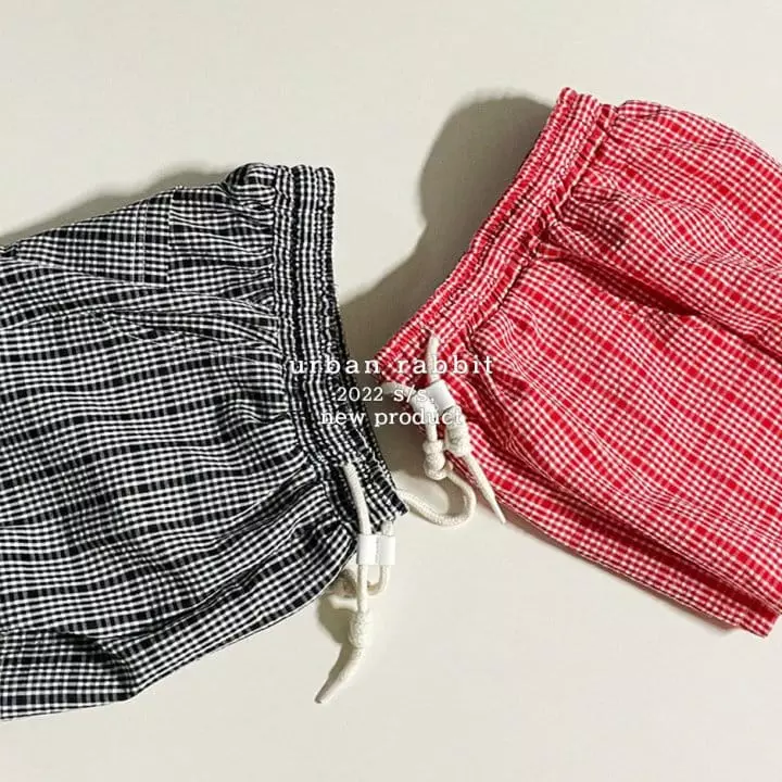 Urban Rabbit - Korean Children Fashion - #Kfashion4kids - Leather String Check Pants