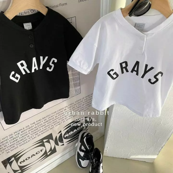 Urban Rabbit - Korean Children Fashion - #Kfashion4kids - Danjak Gray Tee - 6