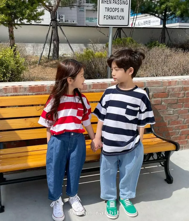 Urban Rabbit - Korean Children Fashion - #childofig - Box Stripes Tee - 3