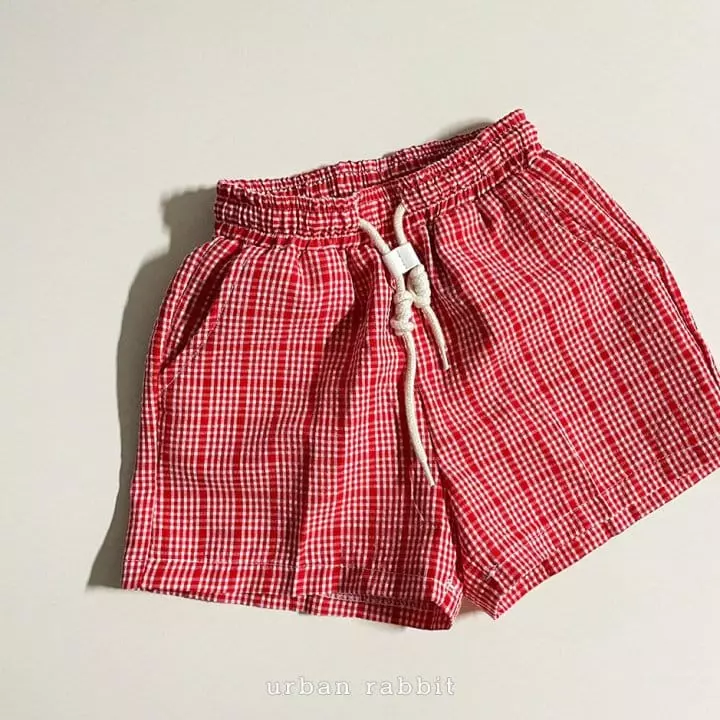 Urban Rabbit - Korean Children Fashion - #childrensboutique - Leather String Check Pants - 10