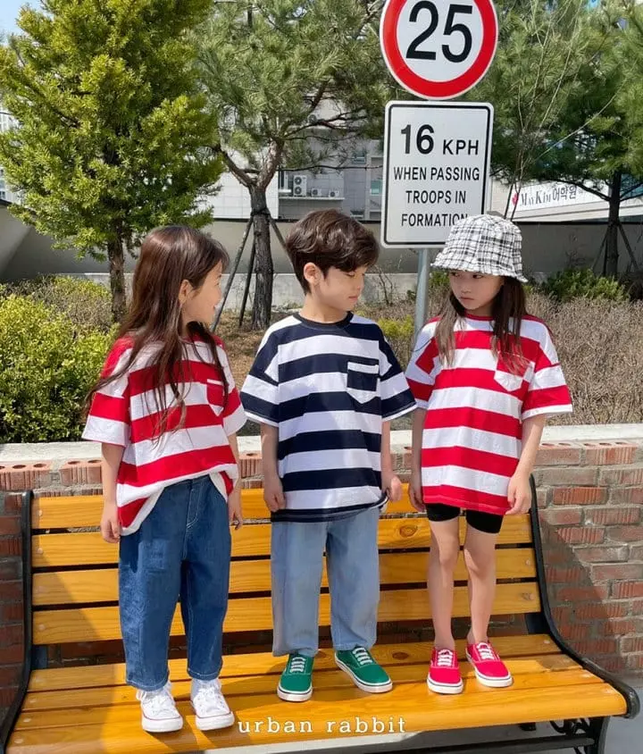 Urban Rabbit - Korean Children Fashion - #childofig - Box Stripes Tee - 4
