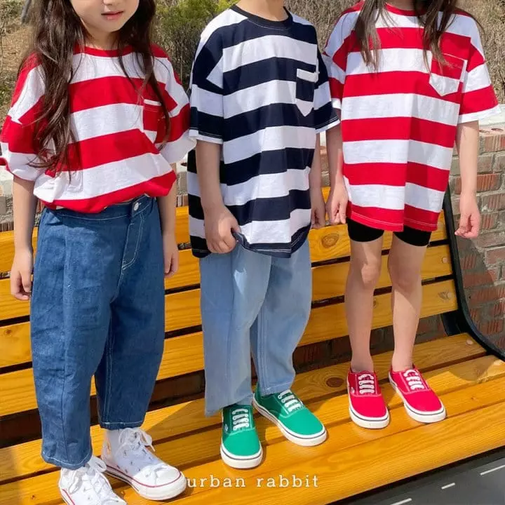 Urban Rabbit - Korean Children Fashion - #designkidswear - Box Stripes Tee - 5