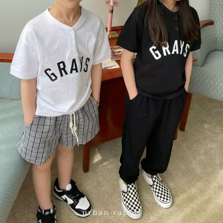 Urban Rabbit - Korean Children Fashion - #discoveringself - Danjak Gray Tee