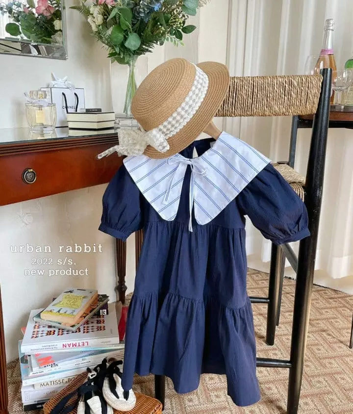 Urban Rabbit - Korean Children Fashion - #kidsshorts - Color Collar One-piece - 7
