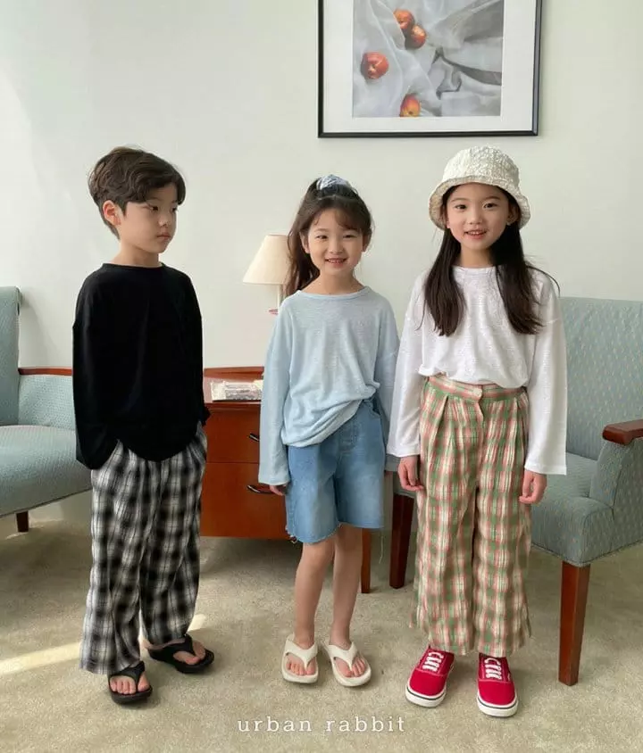Urban Rabbit - Korean Children Fashion - #kidsshorts - Linen Banding Tee - 5