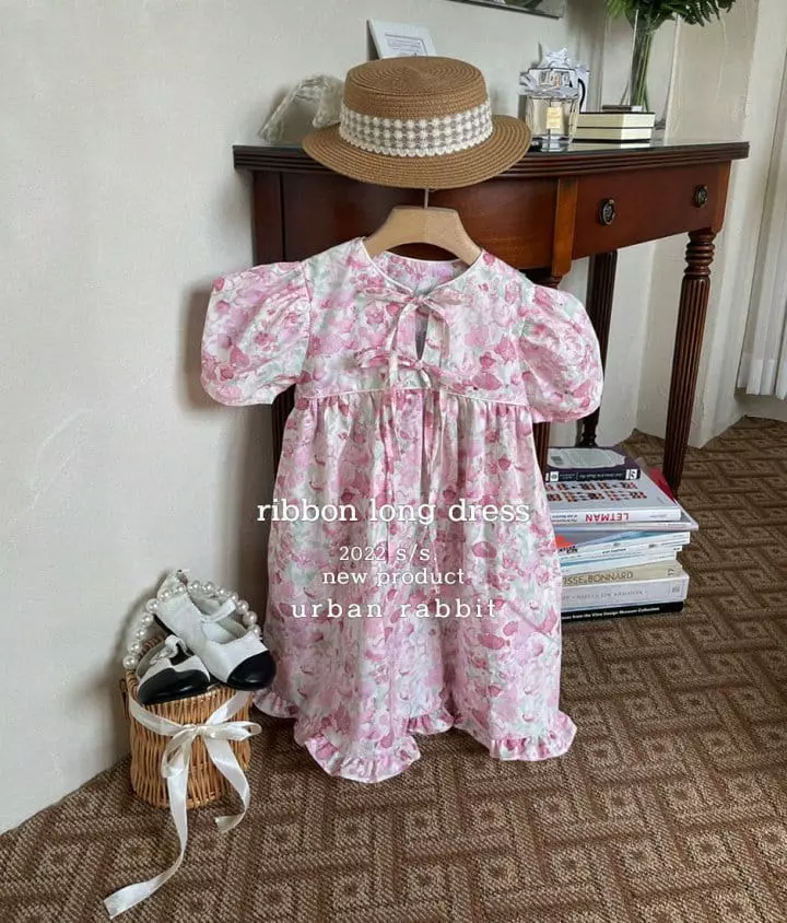 Urban Rabbit - Korean Children Fashion - #kidzfashiontrend - Ribbon Long One-piece