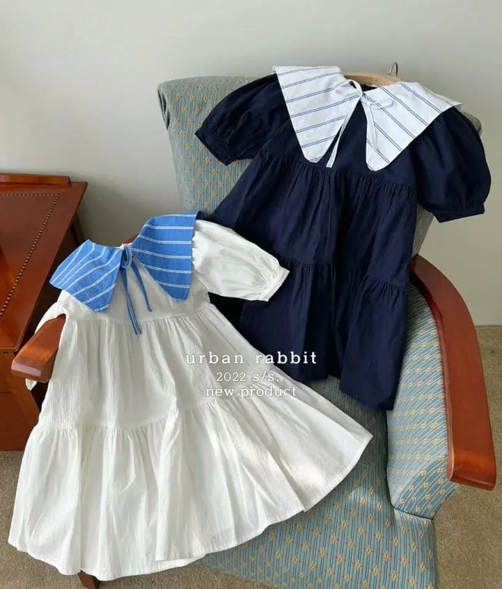 Urban Rabbit - Korean Children Fashion - #kidzfashiontrend - Color Collar One-piece - 9