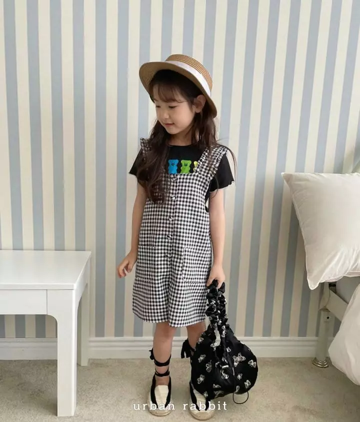 Urban Rabbit - Korean Children Fashion - #Kfashion4kids - Frill Check Jumpsuit - 4
