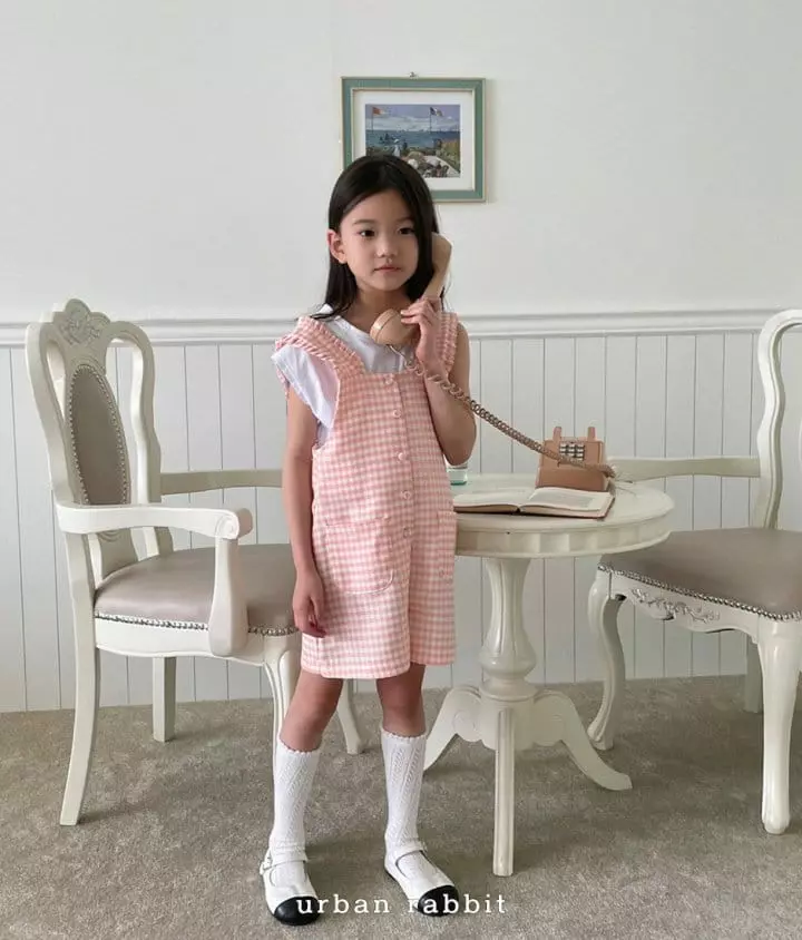 Urban Rabbit - Korean Children Fashion - #magicofchildhood - Frill Check Jumpsuit - 5