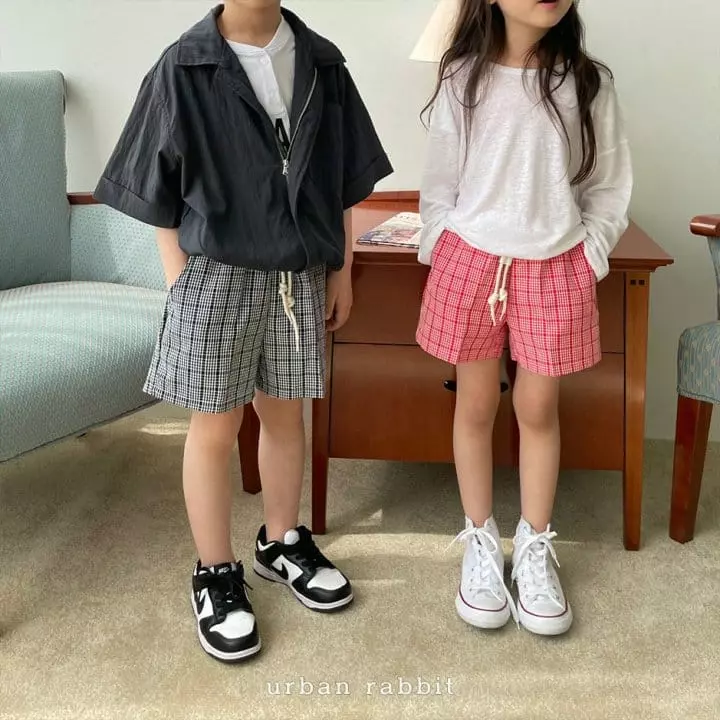 Urban Rabbit - Korean Children Fashion - #magicofchildhood - Leather String Check Pants - 3