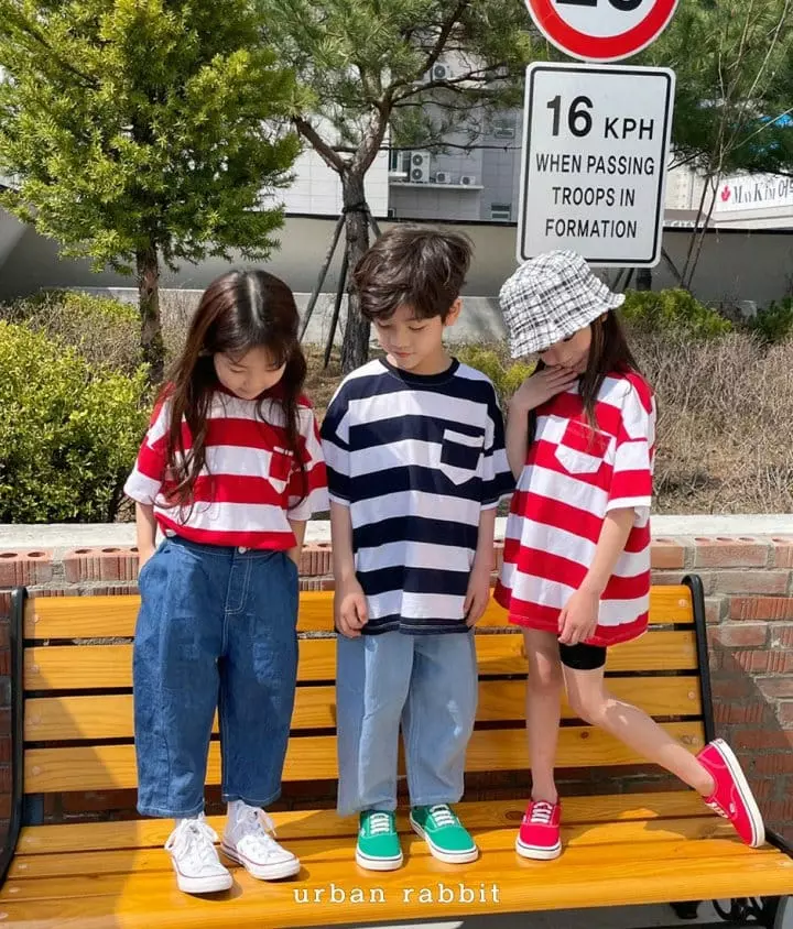 Urban Rabbit - Korean Children Fashion - #stylishchildhood - Box Stripes Tee - 2
