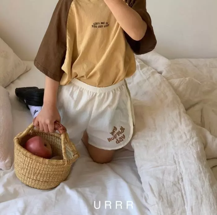 Urrr - Korean Children Fashion - #kidsshorts - Wit Tee - 6