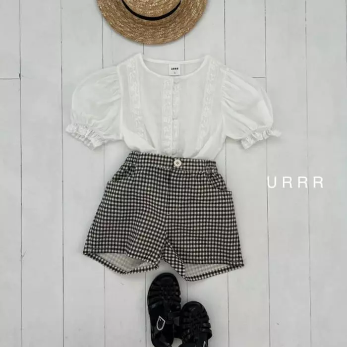 Urrr - Korean Children Fashion - #fashionkids - Cutty Check Pants - 4