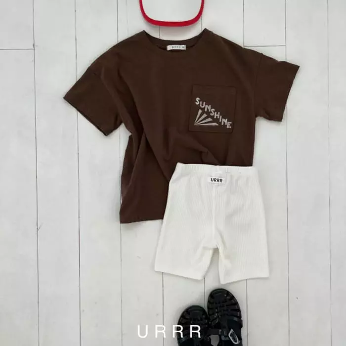 Urrr - Korean Children Fashion - #littlefashionista - Sun Shine Pocket Long Tee - 3