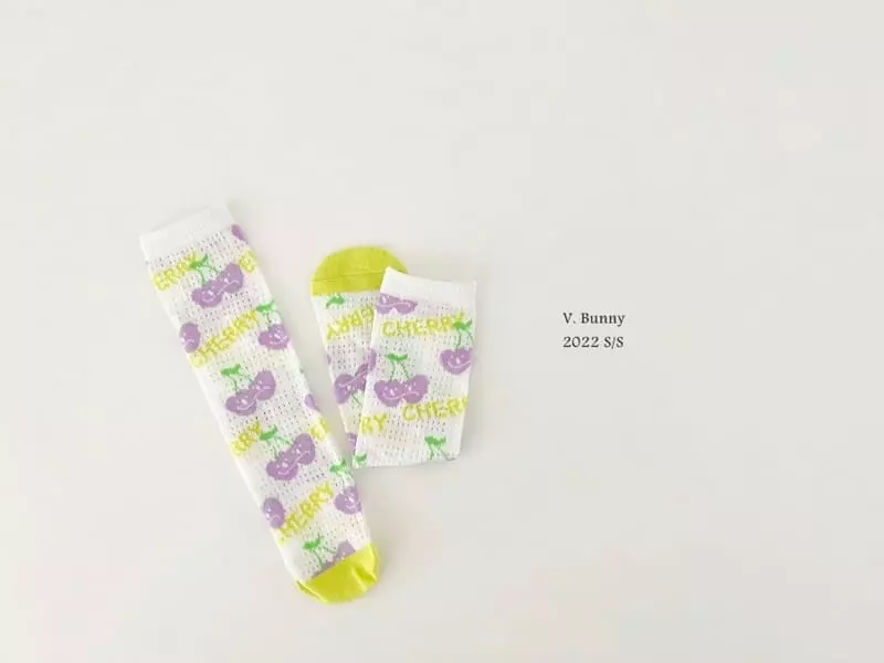 V Bunny - Korean Children Fashion - #childofig - Cheche Socks Set - 3