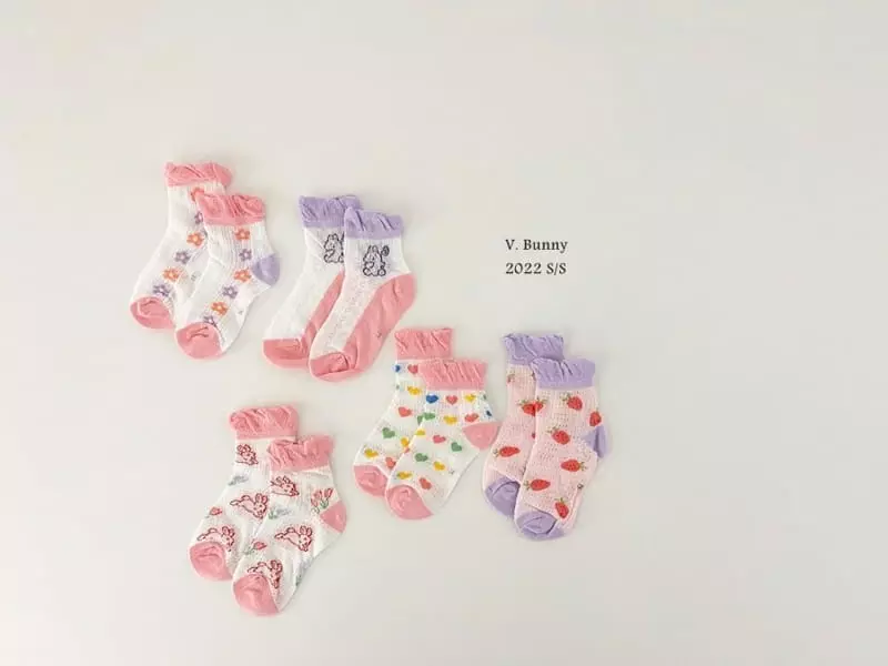 V Bunny - Korean Children Fashion - #childofig - Hare Socks Set - 8