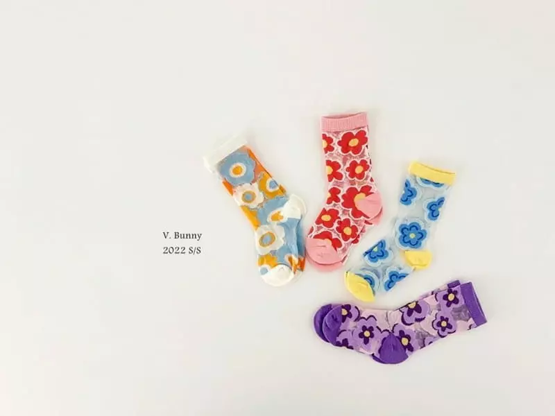V Bunny - Korean Children Fashion - #childofig - Popo Socks Set - 7
