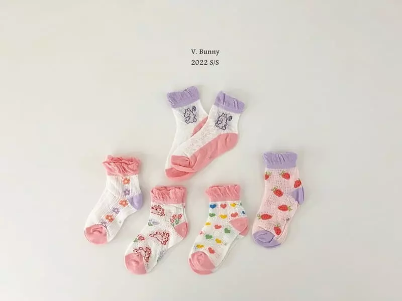V Bunny - Korean Children Fashion - #childrensboutique - Hare Socks Set - 9