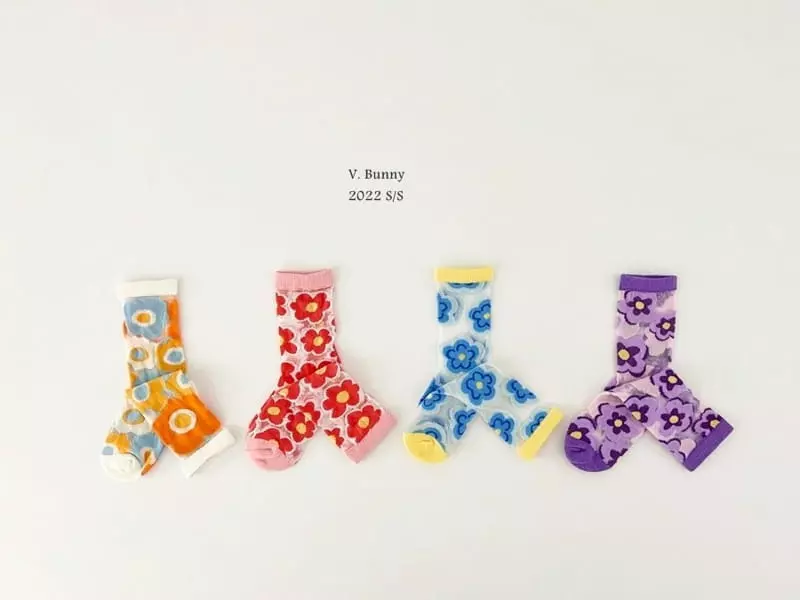 V Bunny - Korean Children Fashion - #childrensboutique - Popo Socks Set - 8