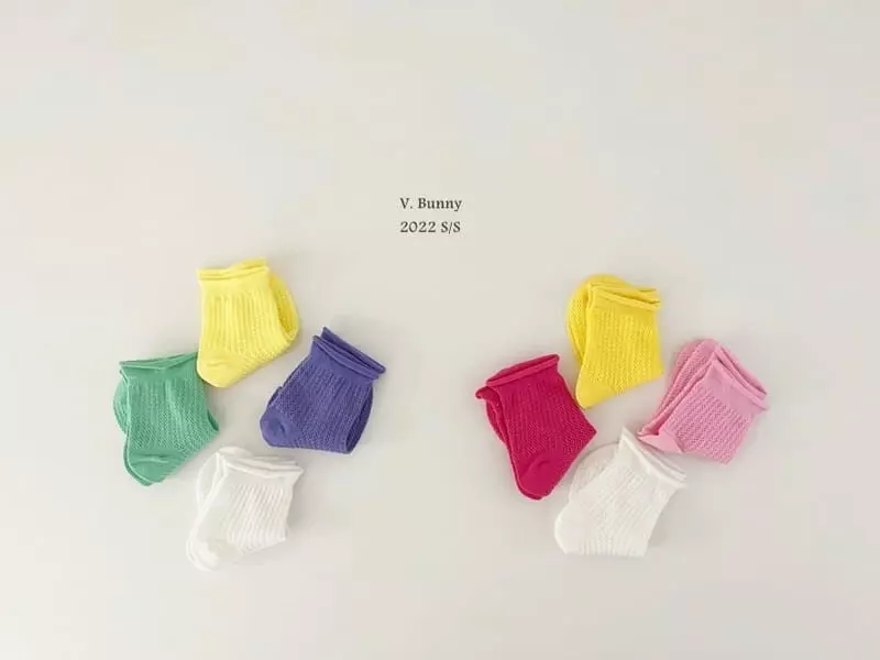 V Bunny - Korean Children Fashion - #childrensboutique - Color Paper Socks Set