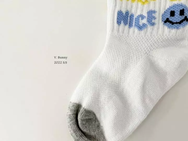 V Bunny - Korean Children Fashion - #designkidswear - Smiley Socks Set - 10