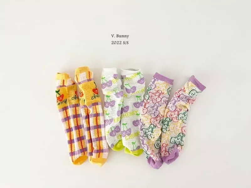 V Bunny - Korean Children Fashion - #designkidswear - Cheche Socks Set - 5