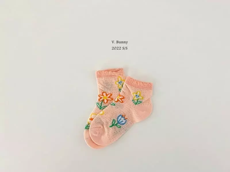 V Bunny - Korean Children Fashion - #designkidswear - Pins Socks Set