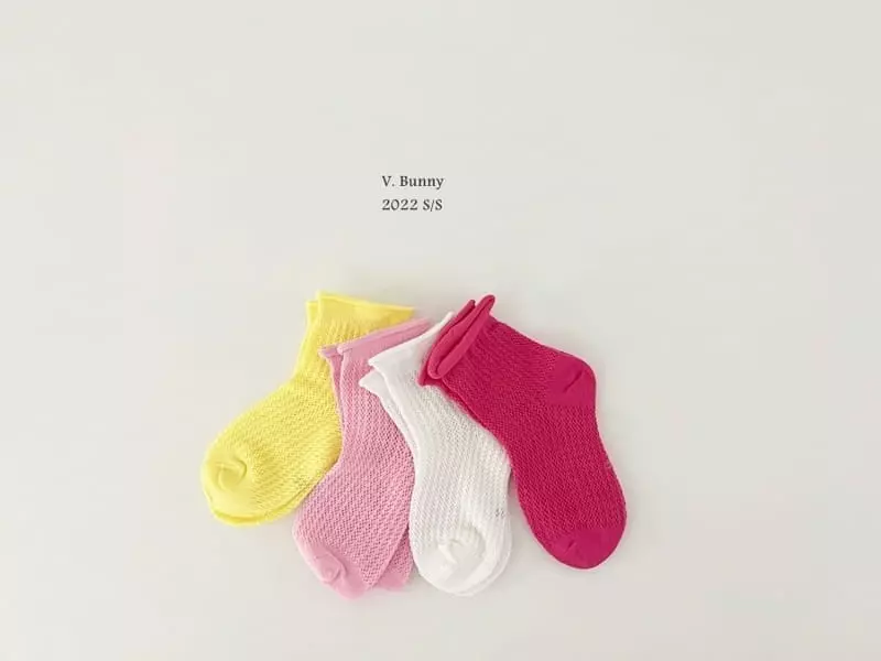 V Bunny - Korean Children Fashion - #designkidswear - Color Paper Socks Set - 2