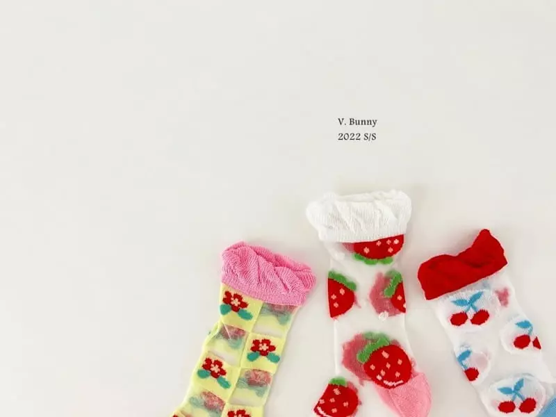 V Bunny - Korean Children Fashion - #designkidswear - Straw Socks Set