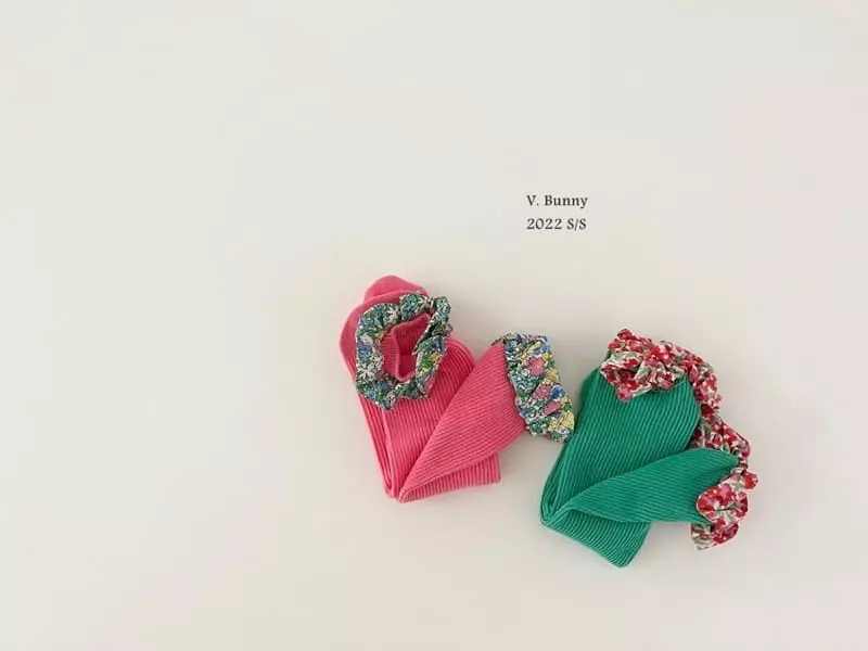 V Bunny - Korean Children Fashion - #discoveringself - Floral Socks Set - 7