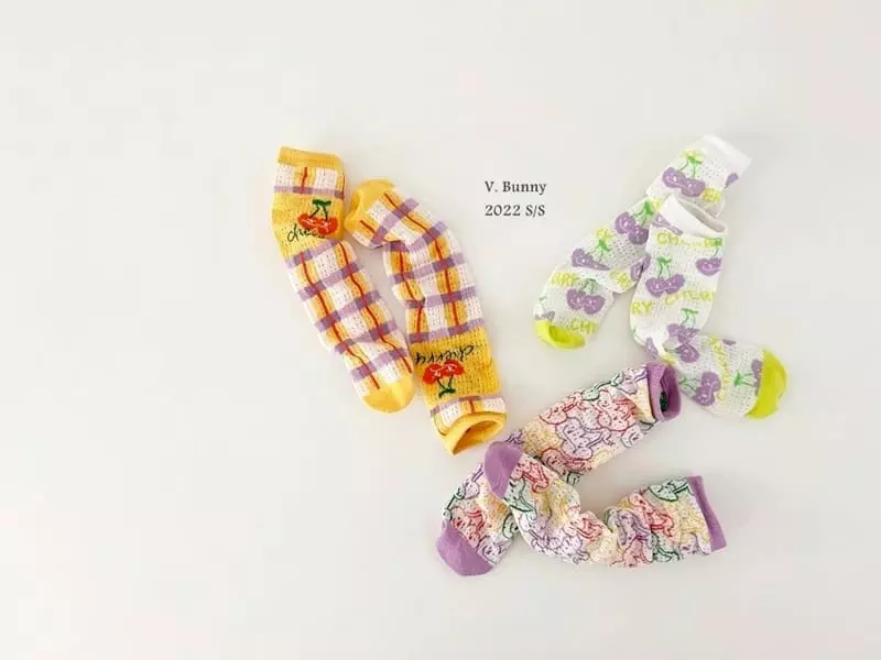 V Bunny - Korean Children Fashion - #discoveringself - Cheche Socks Set - 6