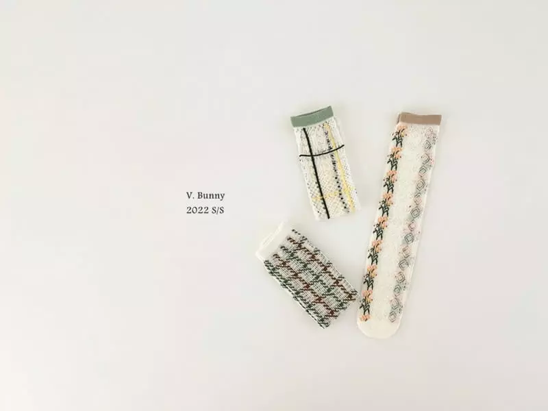 V Bunny - Korean Children Fashion - #discoveringself - Off Socks Set - 5