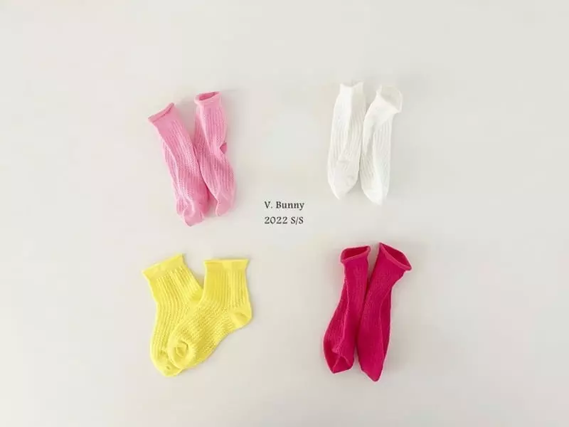 V Bunny - Korean Children Fashion - #discoveringself - Color Paper Socks Set - 3