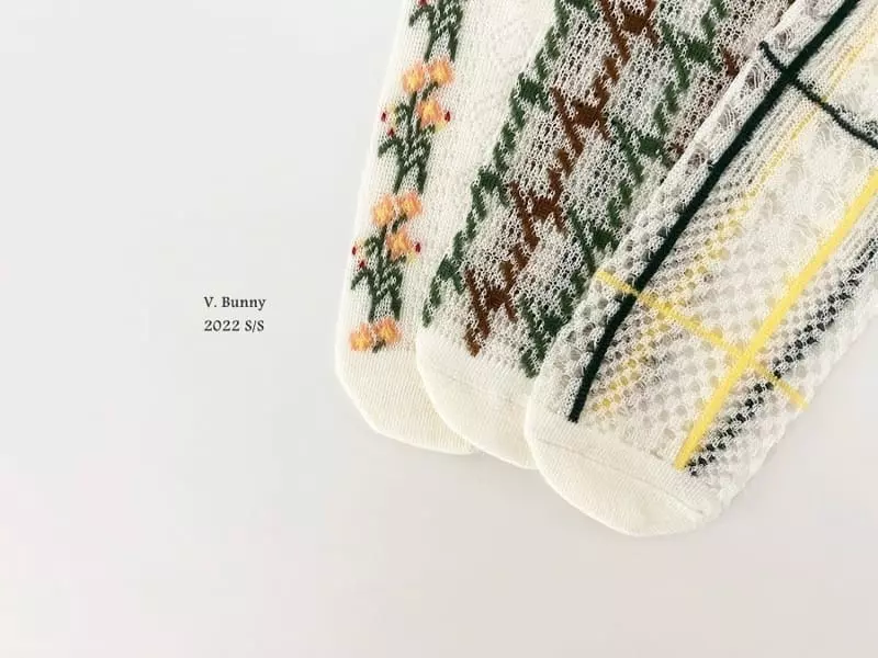 V Bunny - Korean Children Fashion - #fashionkids - Off Socks Set - 6
