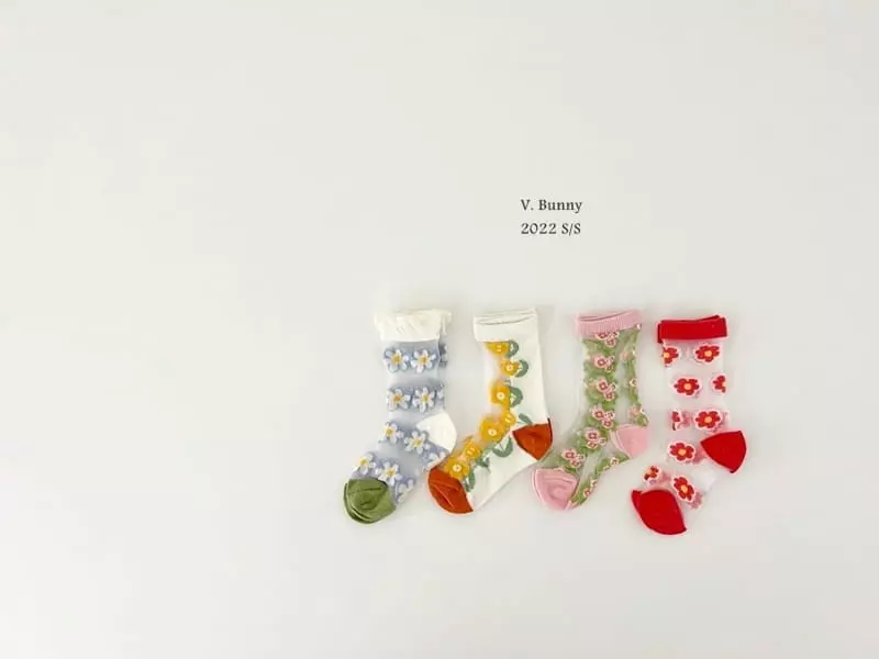 V Bunny - Korean Children Fashion - #fashionkids - Nia Socks Set - 8