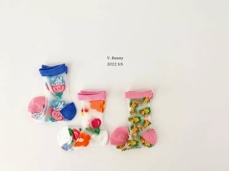 V Bunny - Korean Children Fashion - #fashionkids - Lev Socks Set - 5