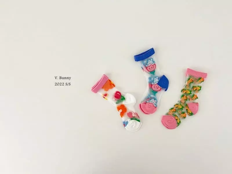 V Bunny - Korean Children Fashion - #kidsshorts - Lev Socks Set - 6
