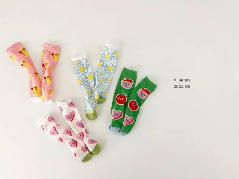 V Bunny - Korean Children Fashion - #kidsstore - Ppi Ppi Socks Set - 6