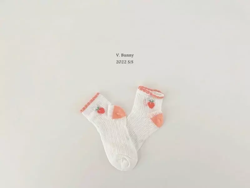 V Bunny - Korean Children Fashion - #kidsstore - Pins Socks Set - 5