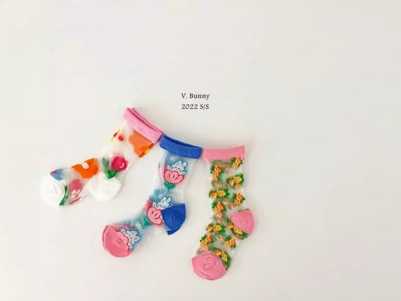 V Bunny - Korean Children Fashion - #kidsstore - Lev Socks Set - 7