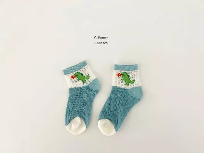 V Bunny - Korean Children Fashion - #kidzfashiontrend - Dino Socks Set  - 3