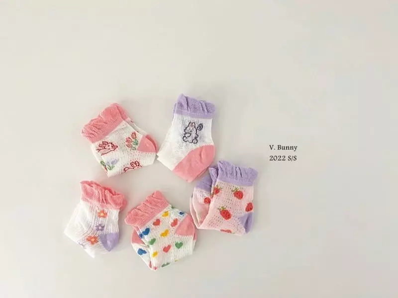 V Bunny - Korean Children Fashion - #kidzfashiontrend - Hare Socks Set