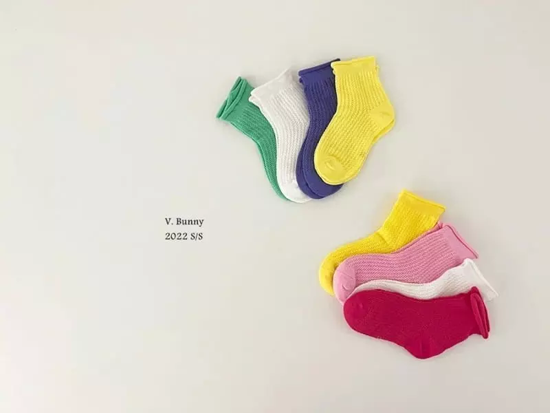 V Bunny - Korean Children Fashion - #kidzfashiontrend - Color Paper Socks Set - 7