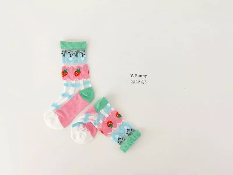 V Bunny - Korean Children Fashion - #littlefashionista - Jelly Socks Set