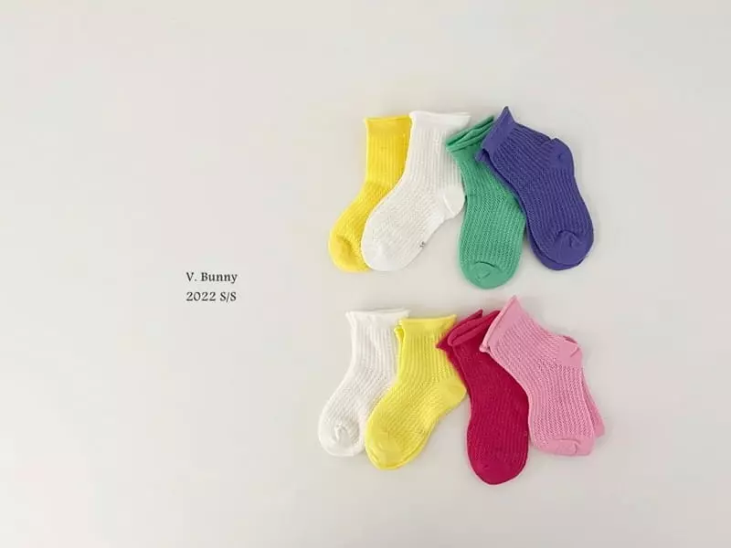 V Bunny - Korean Children Fashion - #magicofchildhood - Color Paper Socks Set - 10