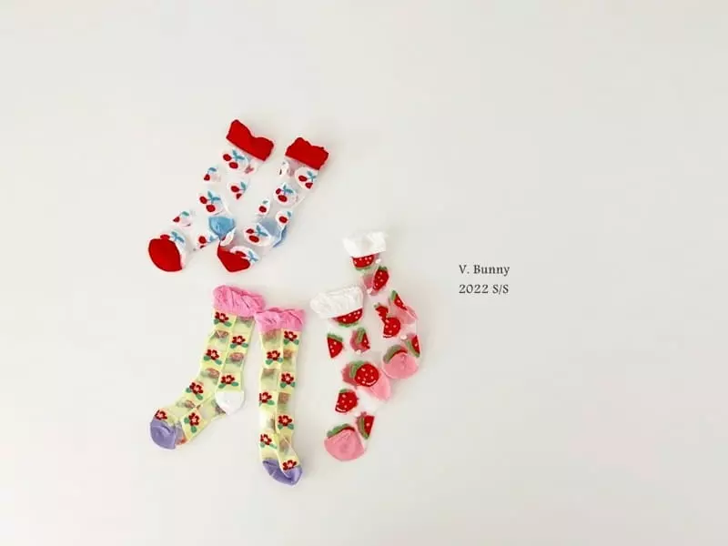 V Bunny - Korean Children Fashion - #magicofchildhood - Straw Socks Set - 9