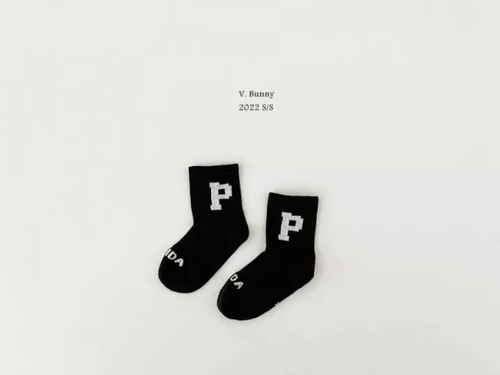 V Bunny - Korean Children Fashion - #minifashionista - Peach Socks Set - 2